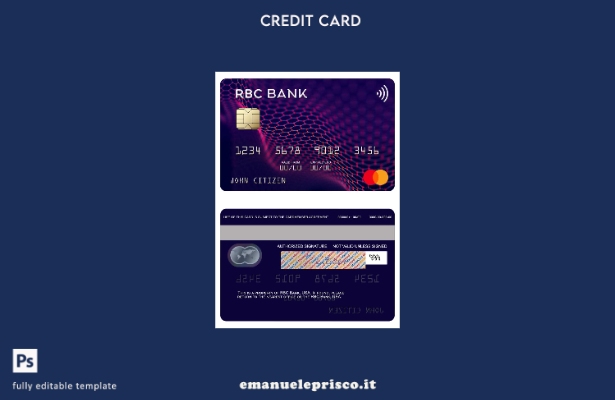 modello mastercard USA RBC Bank in stile verificato